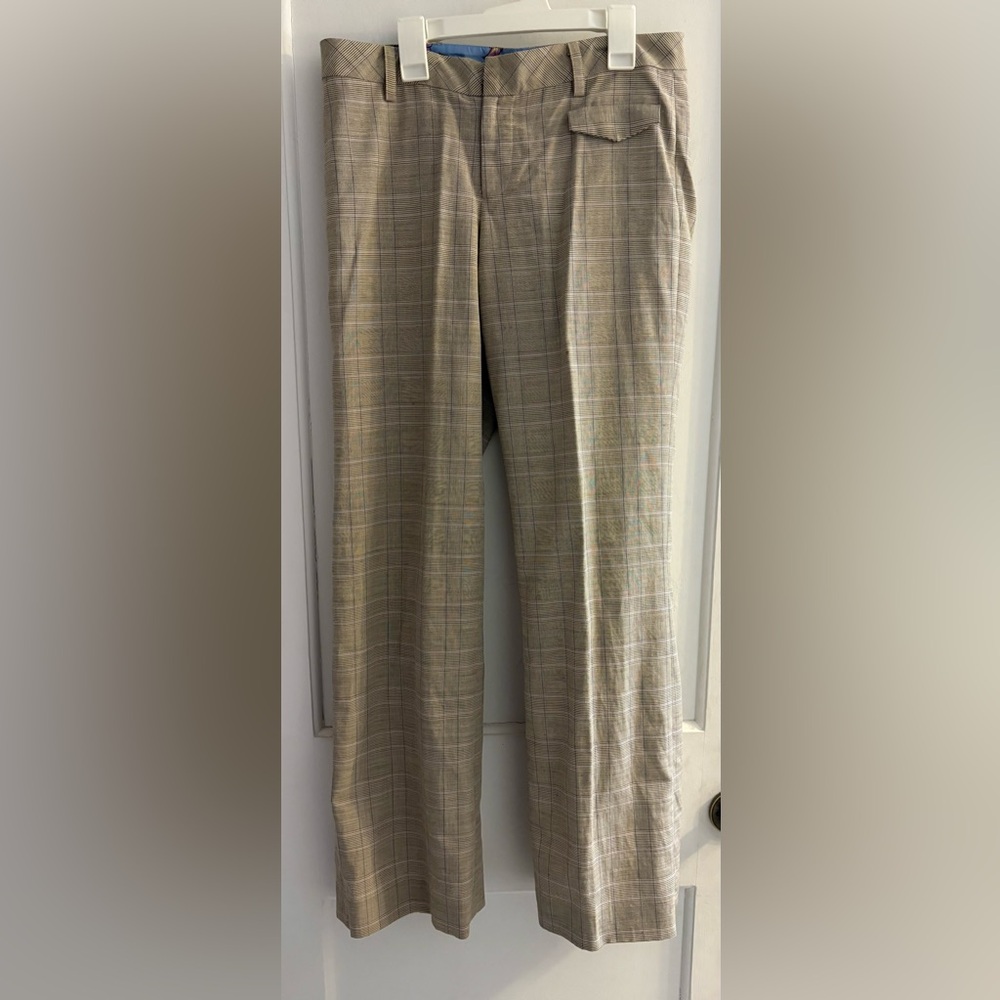 Tibi Viscose/Linen Blend Combo 100% Silk Pants Size 4